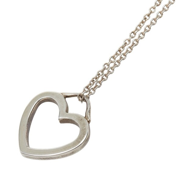 Tiffany & Co. SV925 Silver Sentimental Heart Necklace for Women. TIFFANY